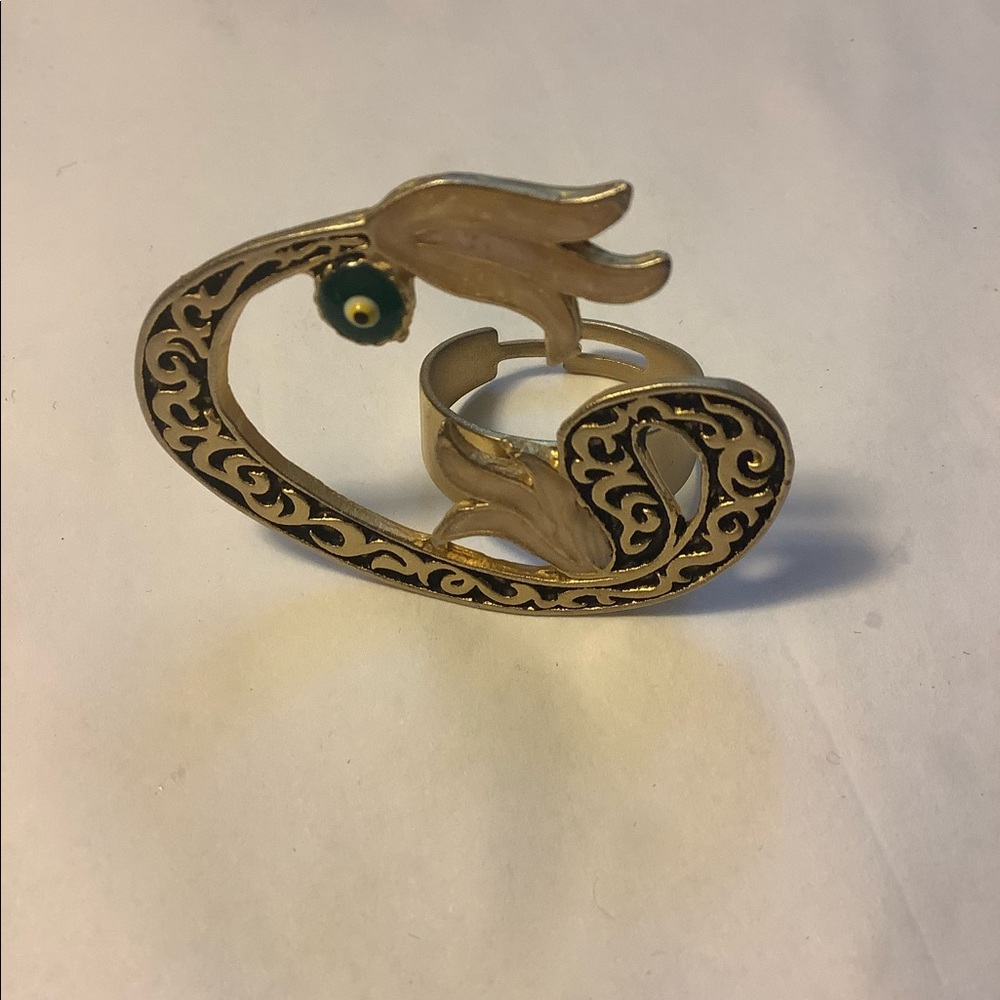 Unique Statement Ring Tulip Evil Eye From Greece. - image 4